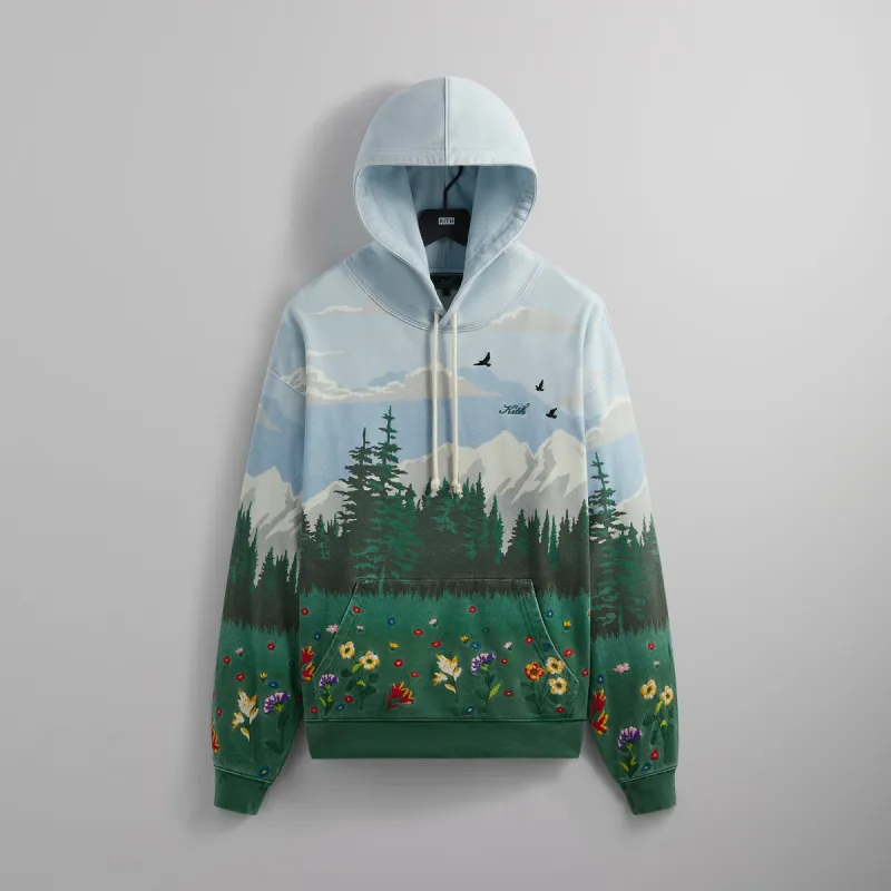 Kith Scenic Fleece Nelson Hoodie - Larimar sold by Kith