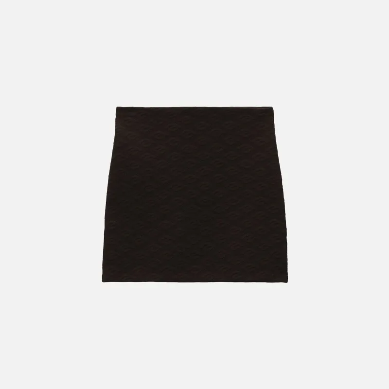 T by Alexander Wang Skewed Logo Jacquard Mini Skirt - Black sold by Kith