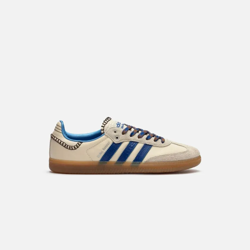 adidas x Wales Bonner Samba - Wonder Clay / Royal Blue / Wonder White sold by Kith