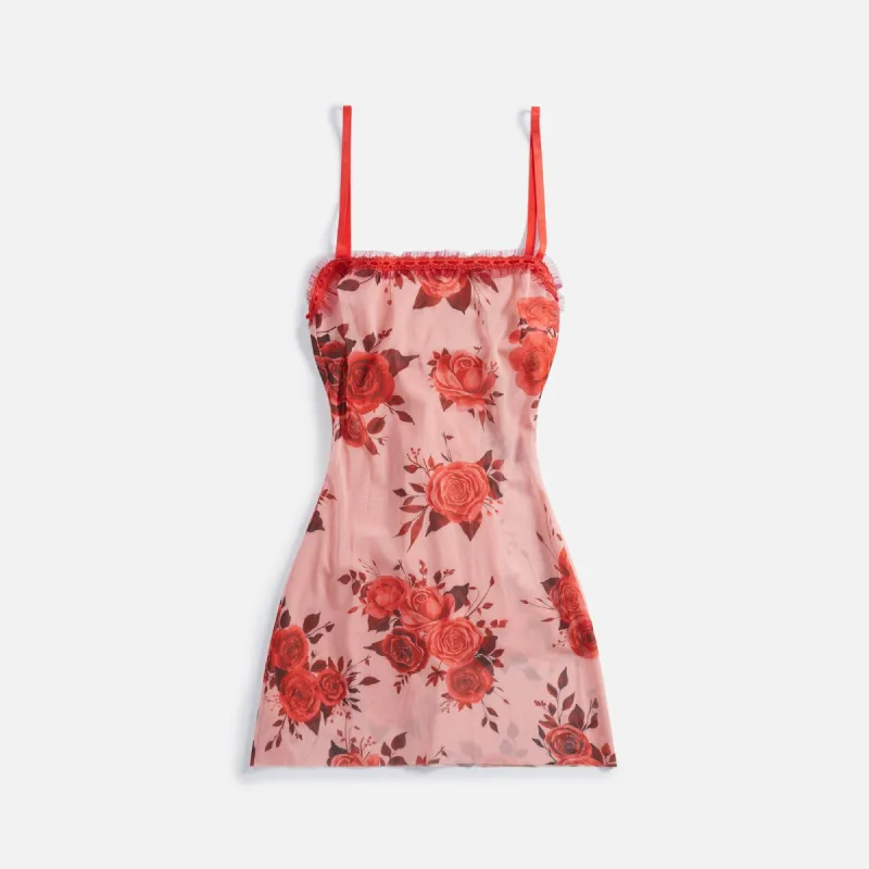 GUIZIO Mesh Mini Dress - Pink Rose sold by Kith