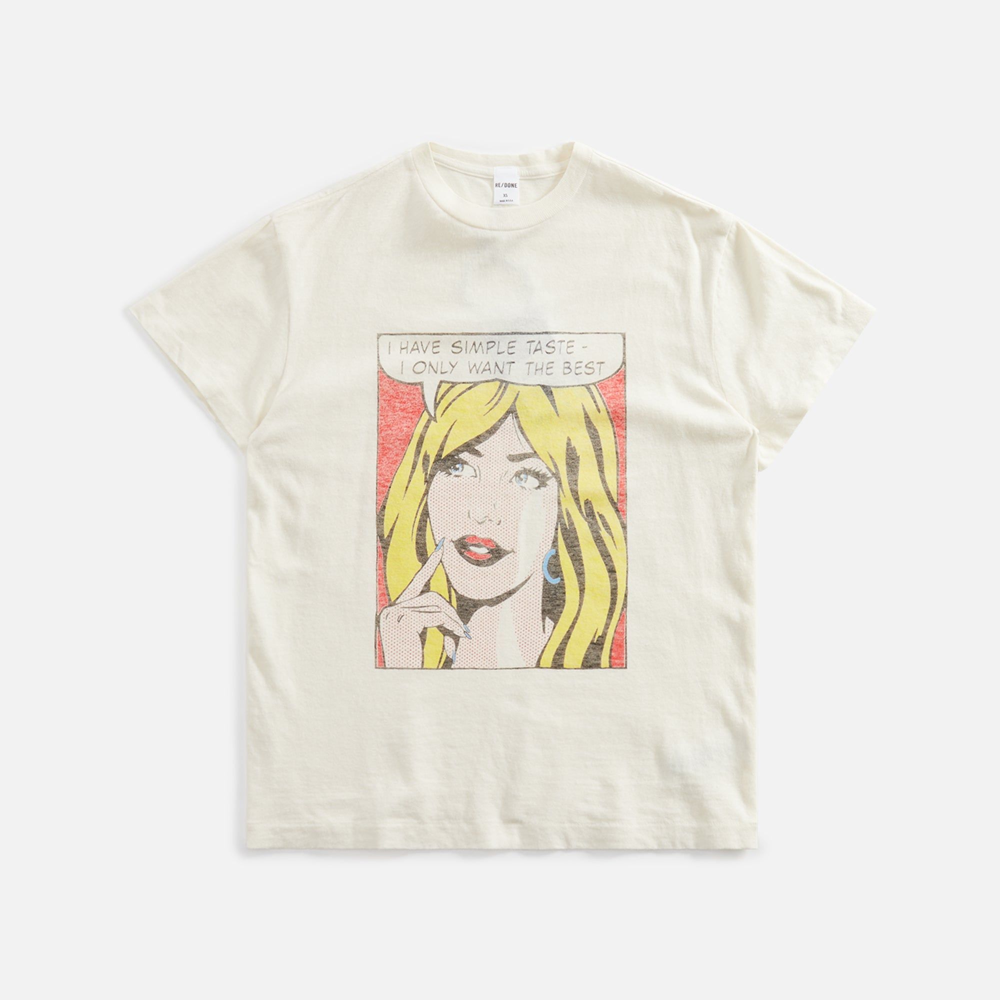 ReDone Classic Simple Taste Tee - Vintage White sold by Kith