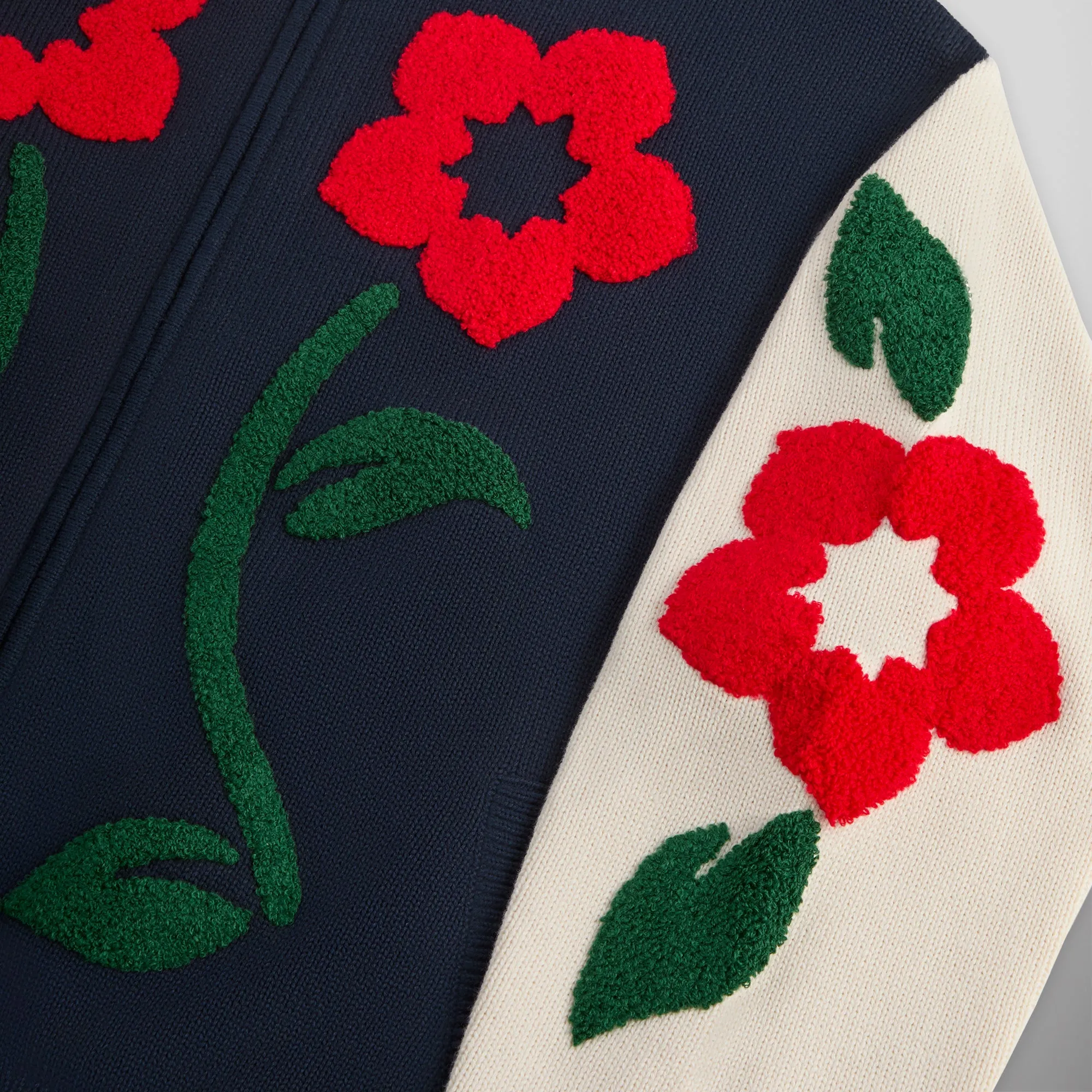 Kith Floral Crest Wyona Full Zip Sweater - Nocturnal sold by Kith product image thumbnail 5