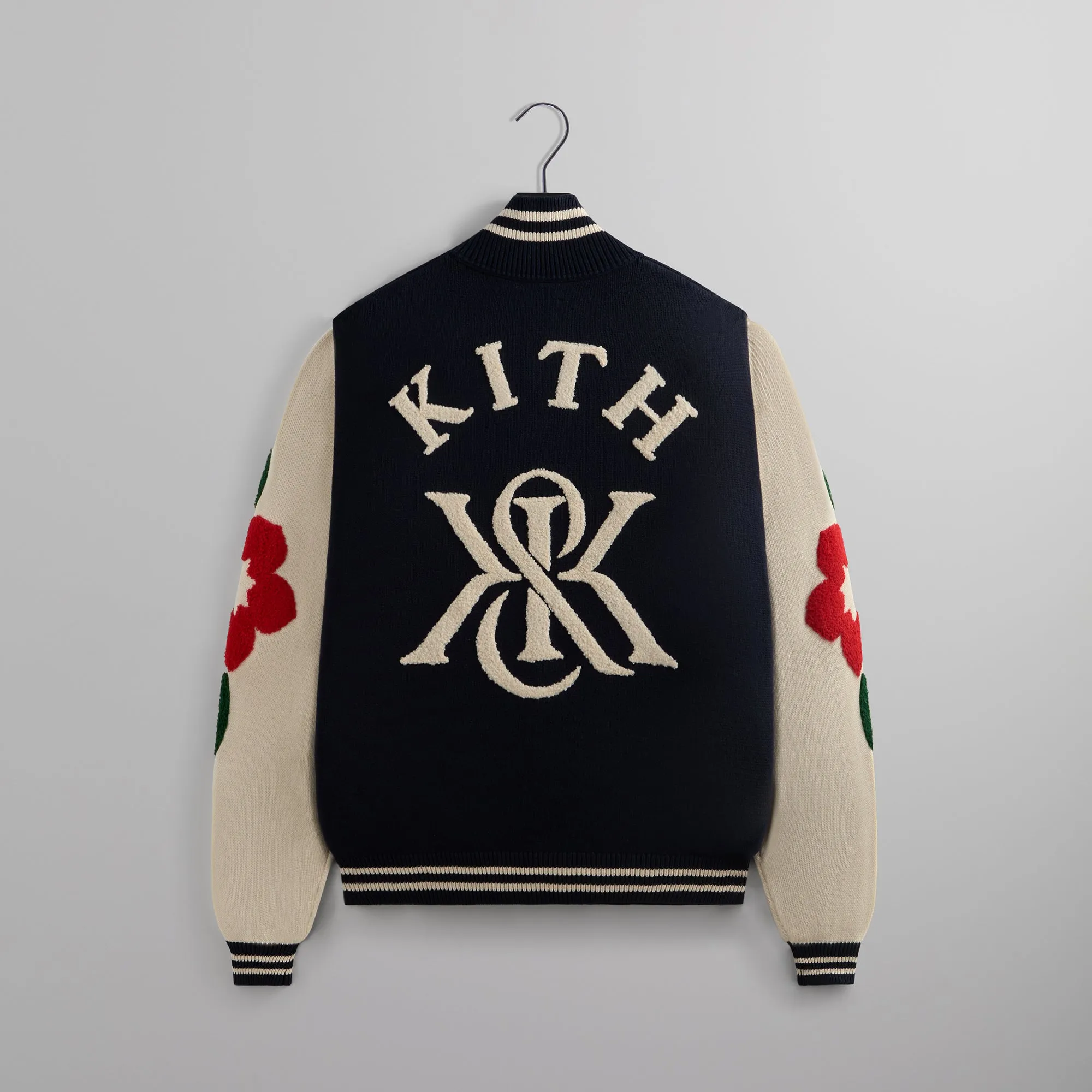 Kith Floral Crest Wyona Full Zip Sweater - Nocturnal sold by Kith product image thumbnail 3
