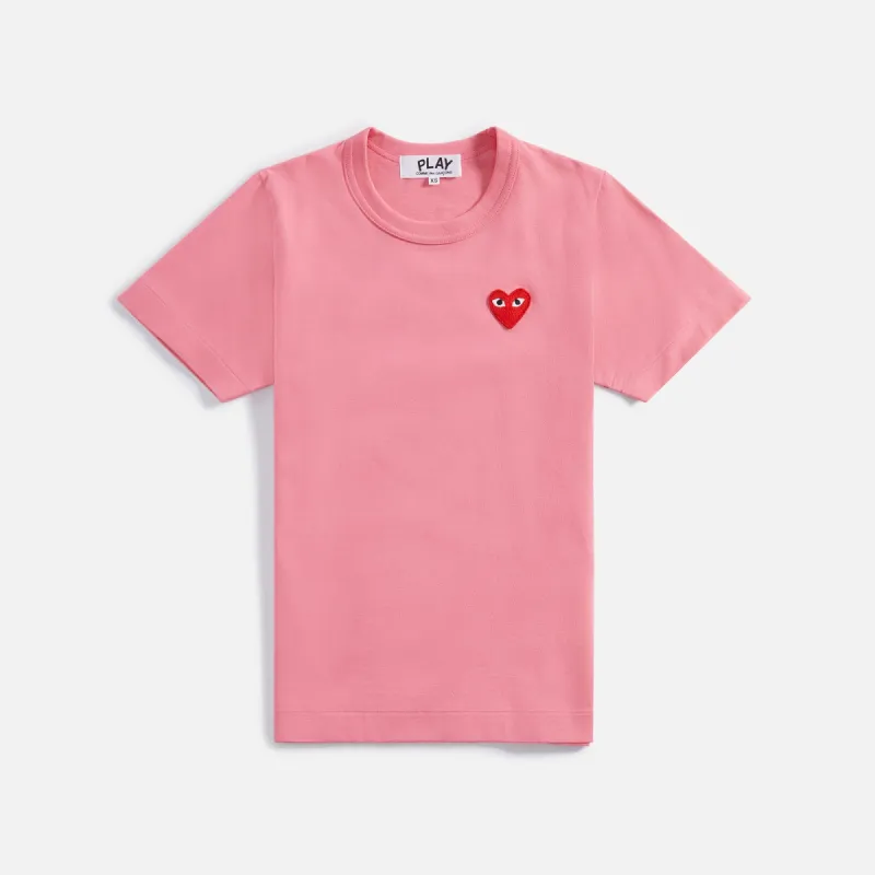 Comme des Garçons Women's Play Tee - Pink sold by Kith