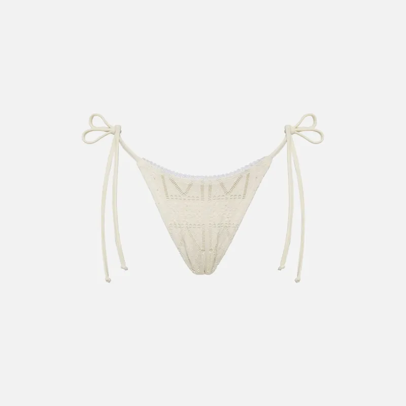 Frankies Bikinis Venice Patchwork Bottom - Angel Dust sold by Kith