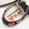 Comme Des Garçons Play x Converse Multi Heart Low Top - Black / Red sold by Kith