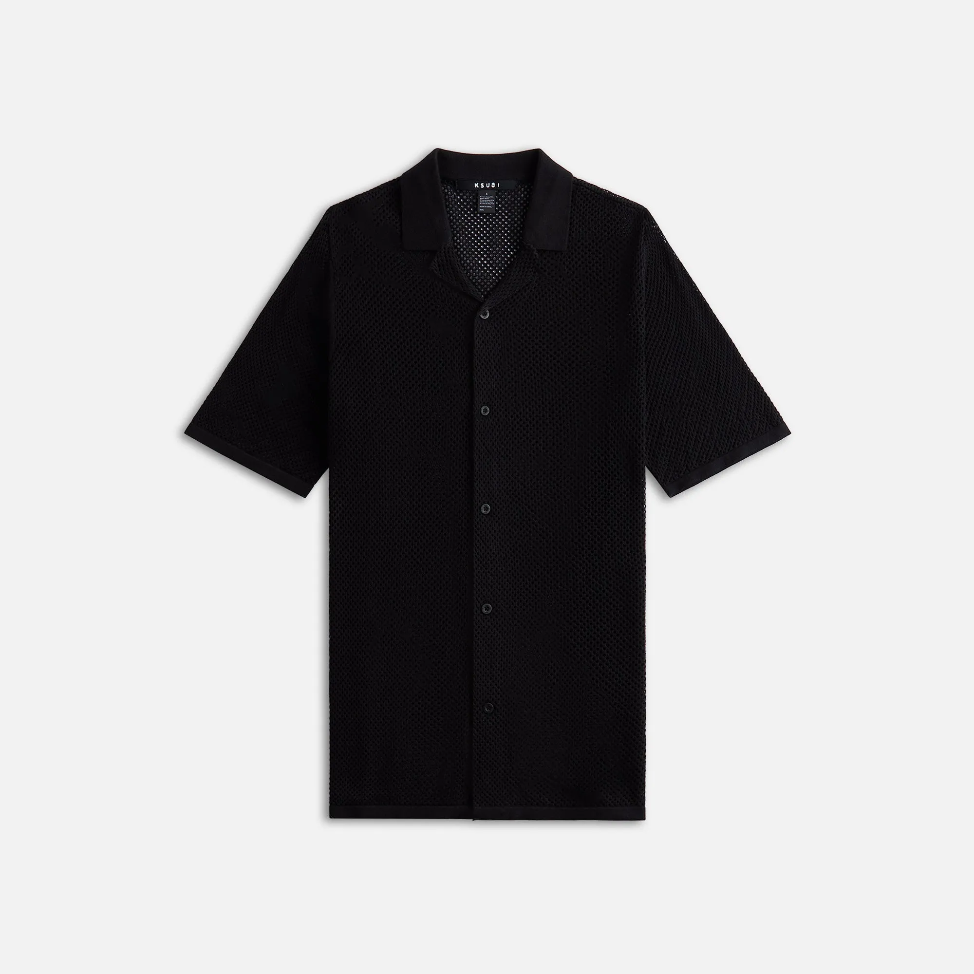 Ksubi Net Worth Knit Resort Shirt - Black sold by Kith