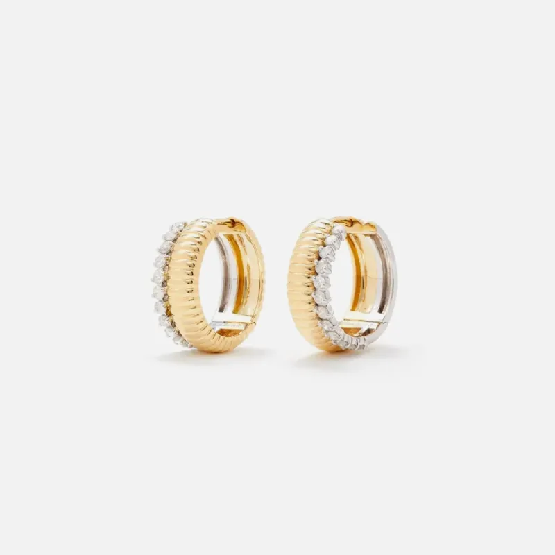 Yvonne Leon Creoles Bouees Berlingot Diamond Earrings made by Kith