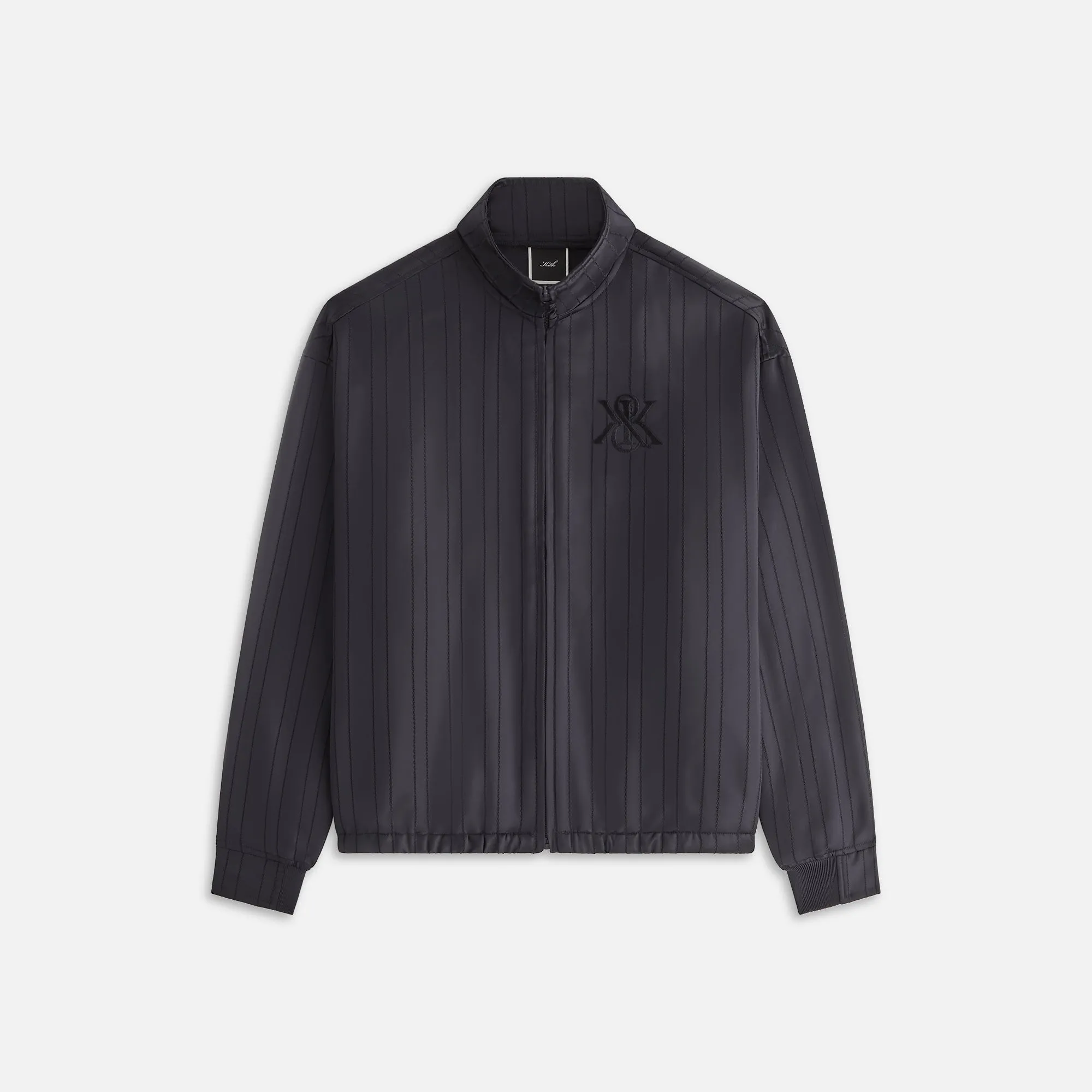 Kith Women Wrenley Satin Crest Track Jacket - Black sold by Kith