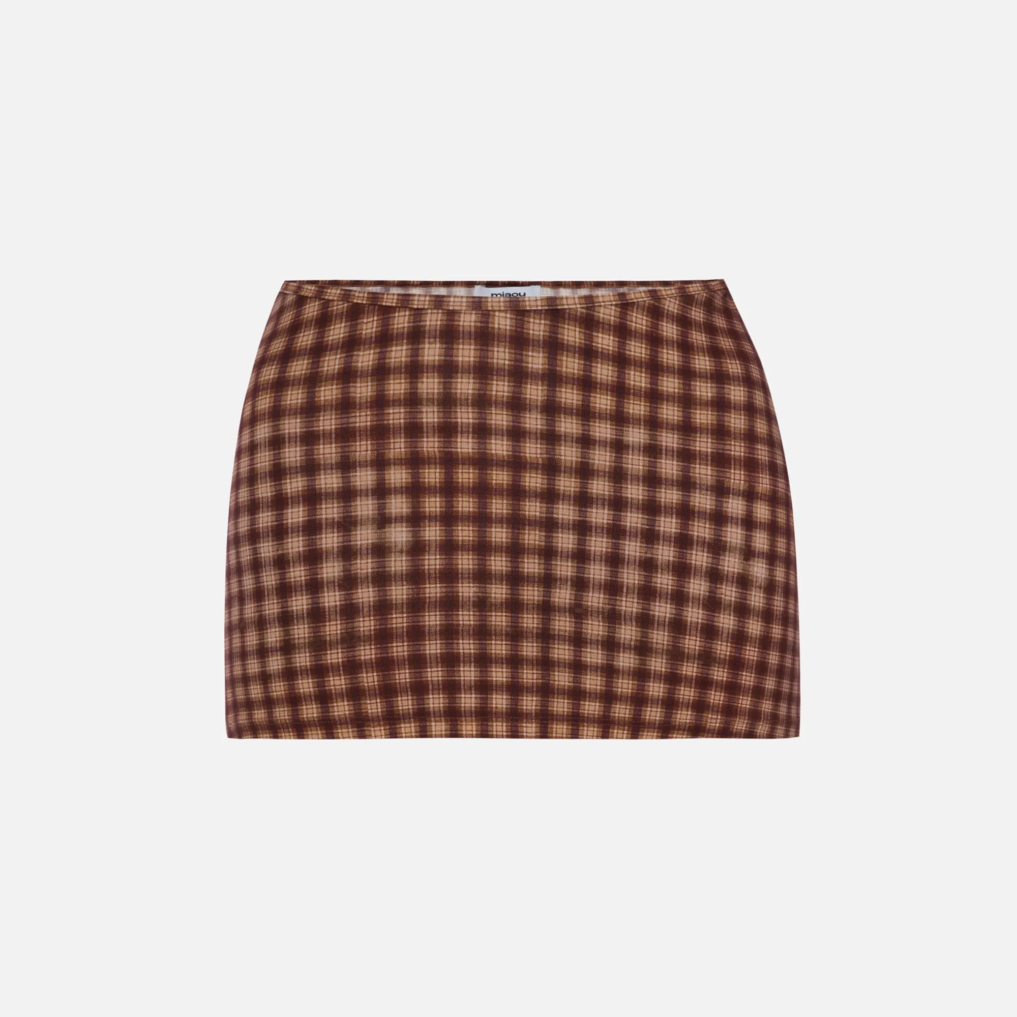 Miaou Elektra Skirt - Warped Plaid sold by Kith