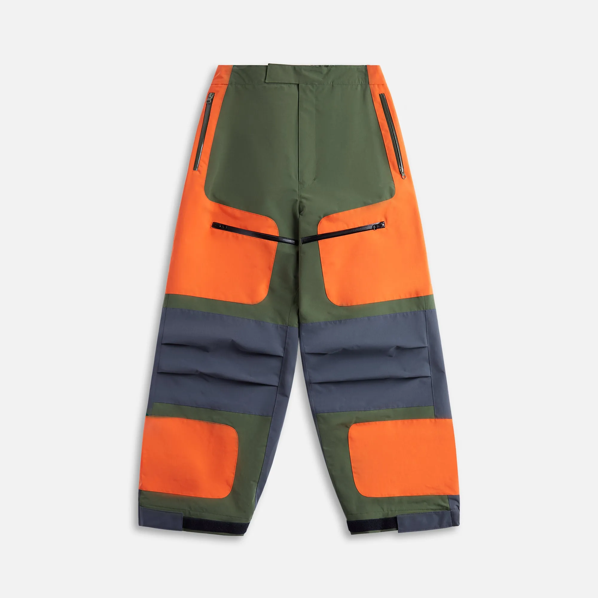 Junya Watanabe MAN Nylon Canvas Triple Layered Laminate Pants - Green / Red / Navy sold by Kith