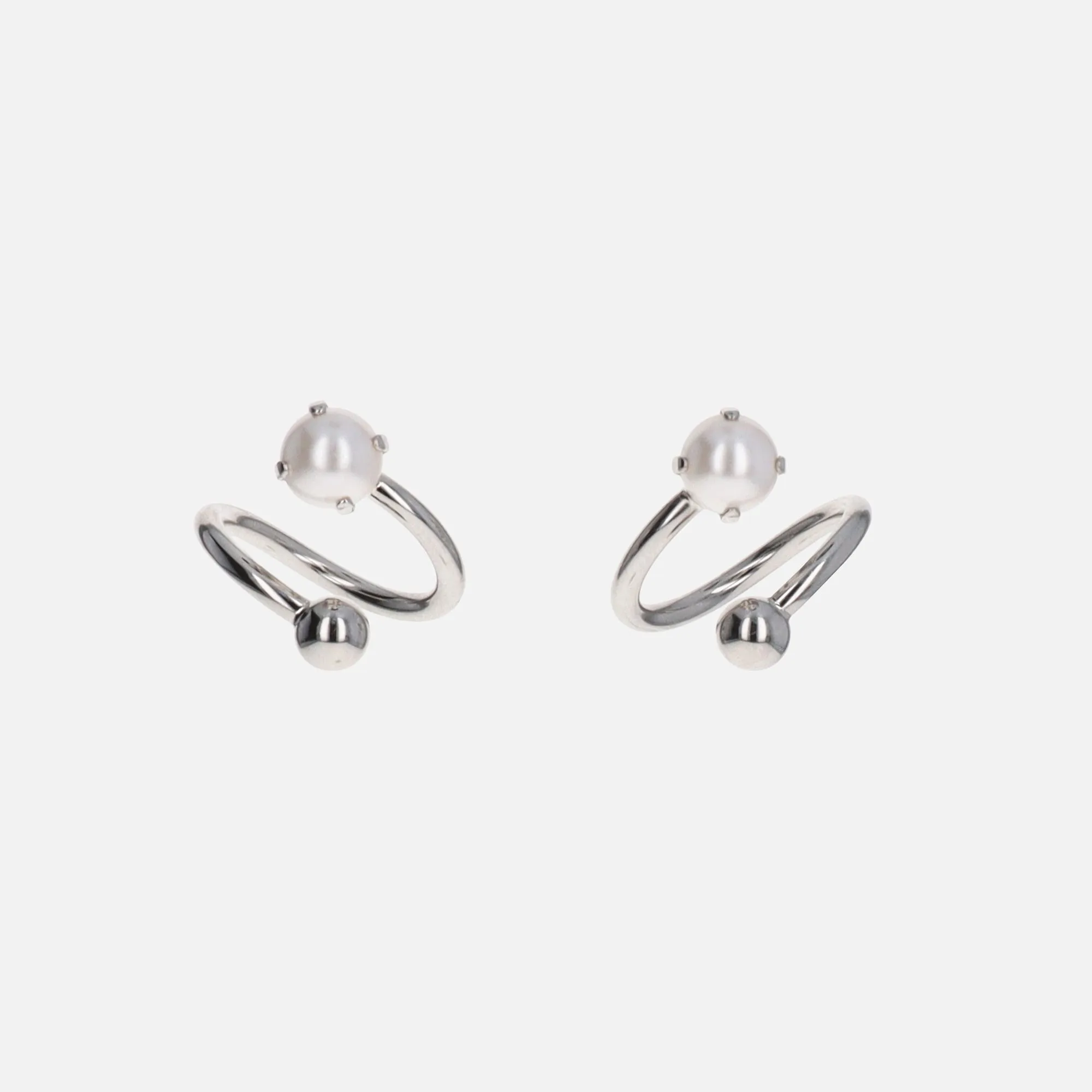 Justine Clenquet Gia Earrings - Palladium sold by Kith