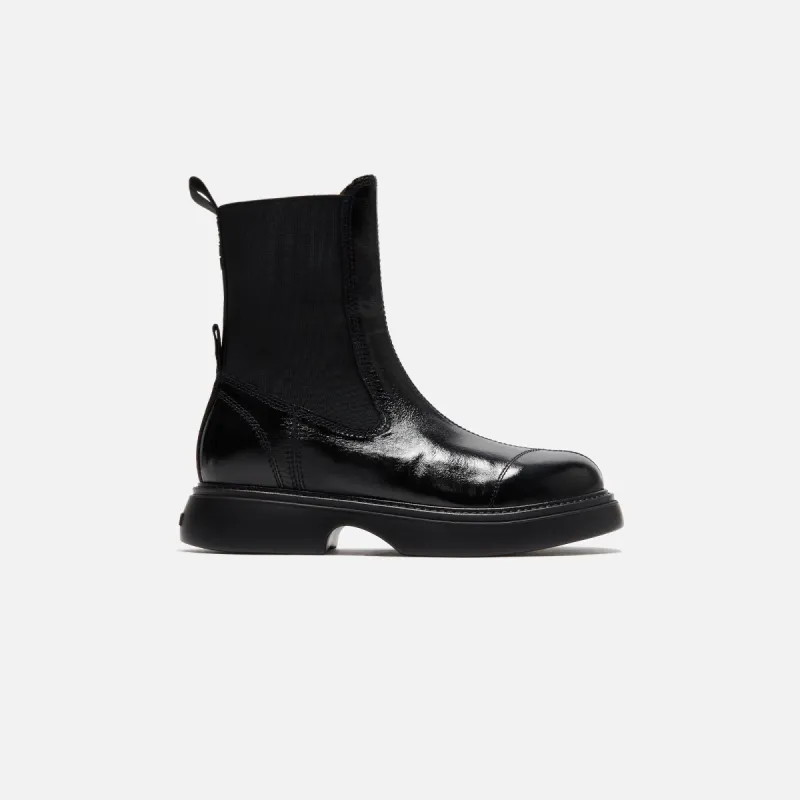 Ganni Everyday Mid Chelsea Boot - Naplack Black sold by Kith