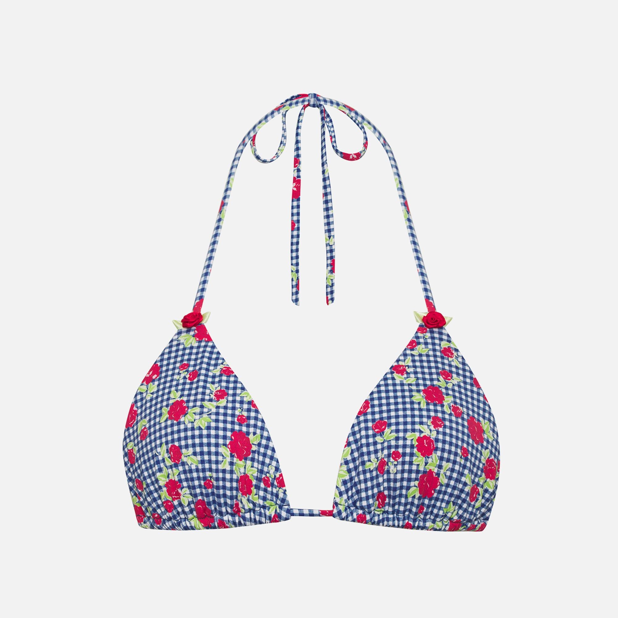 Frankies Bikinis x GUIZIO Nick Top - Rose Gingham sold by Kith