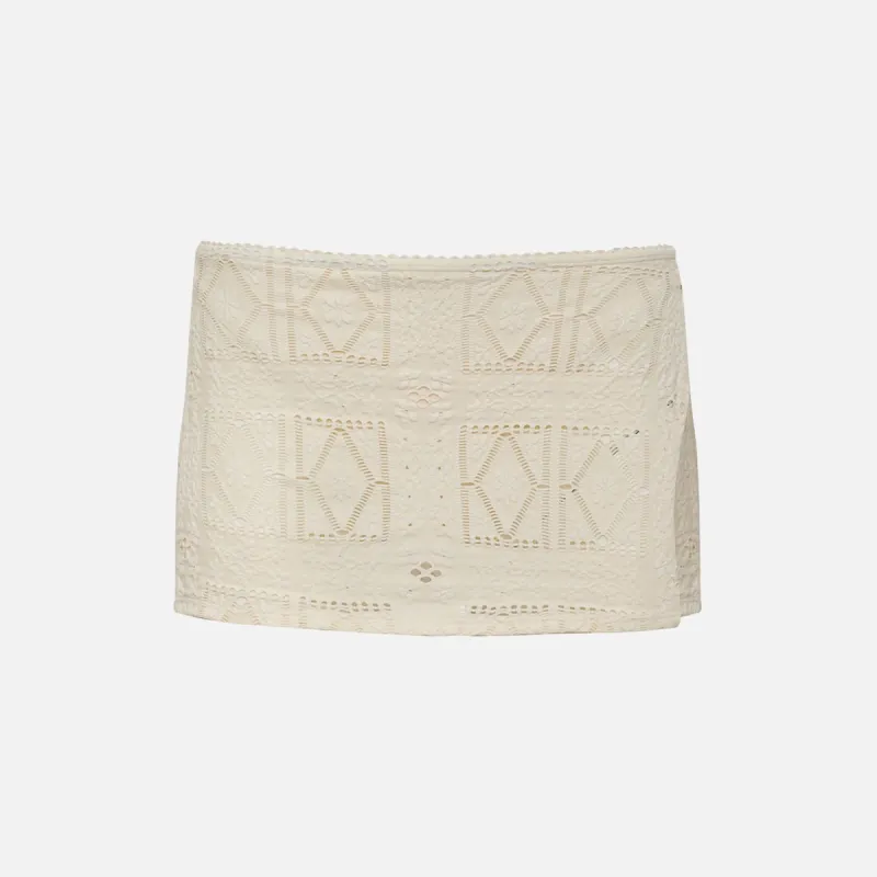 Frankies Bikinis Marty Patchwork Bottom - Angel Dust sold by Kith