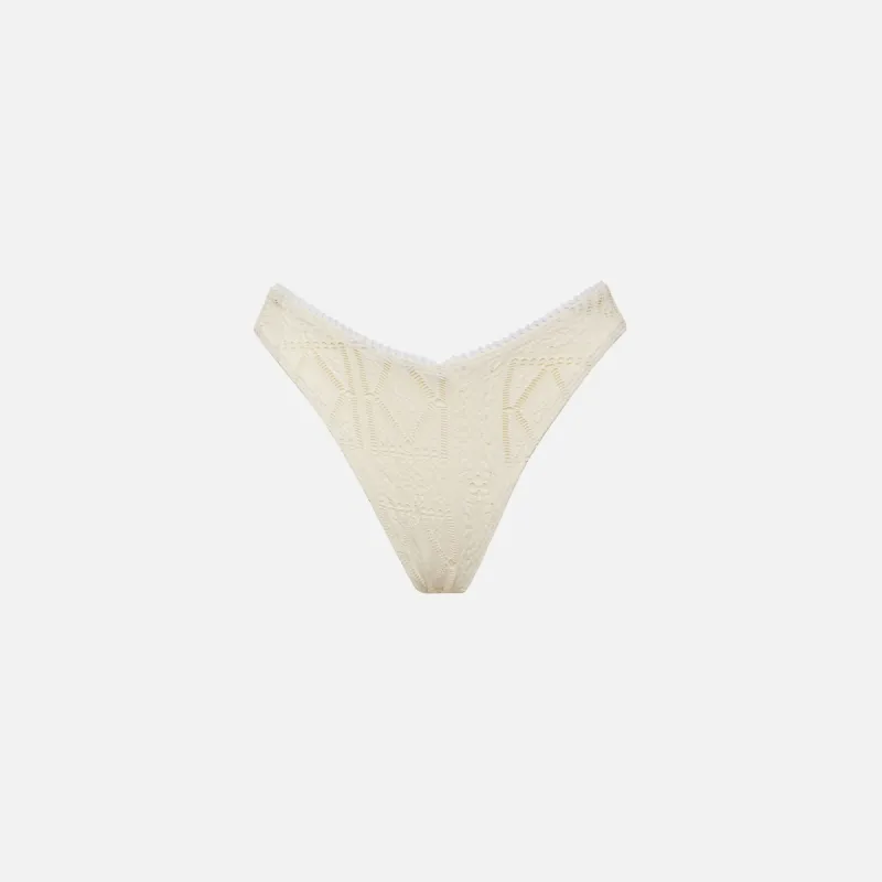 Frankies Bikinis Enzo Patchwork Bottom - Angel Dust sold by Kith