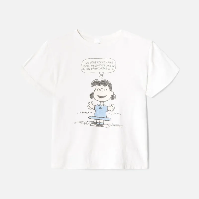 ReDone Classic Lucy Cute Tee - Vintage White sold by Kith