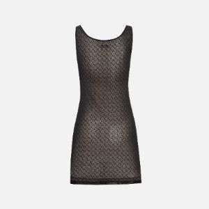 Miaou Ginger Dress - Black Monogram sold by Kith