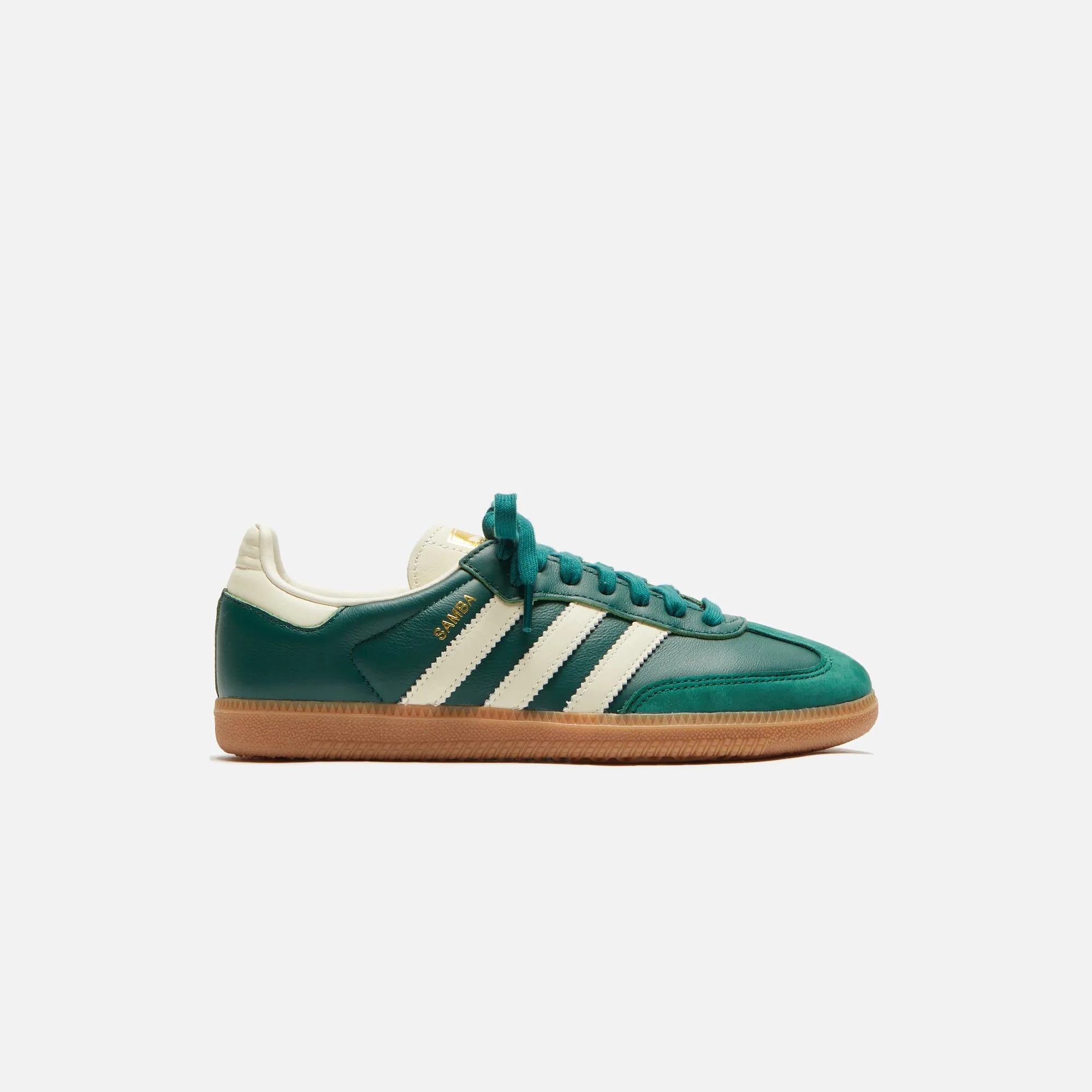 adidas WMNS Samba OG - Collegiate Green / Cream White / Gold Metal sold by Kith