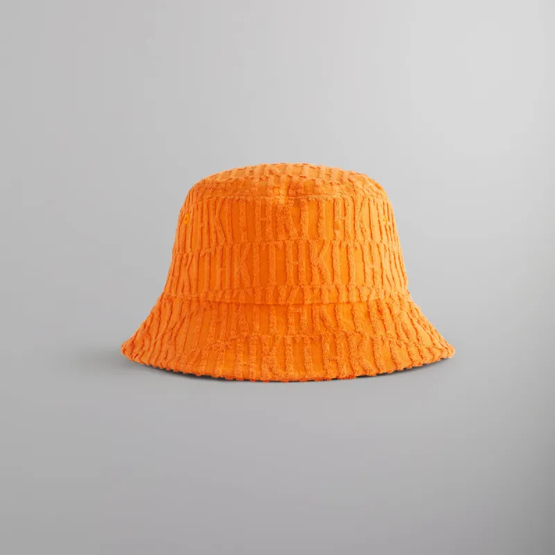 Kith Dawson Terry Monogram Camper Bucket Hat - Clementine made by Kith