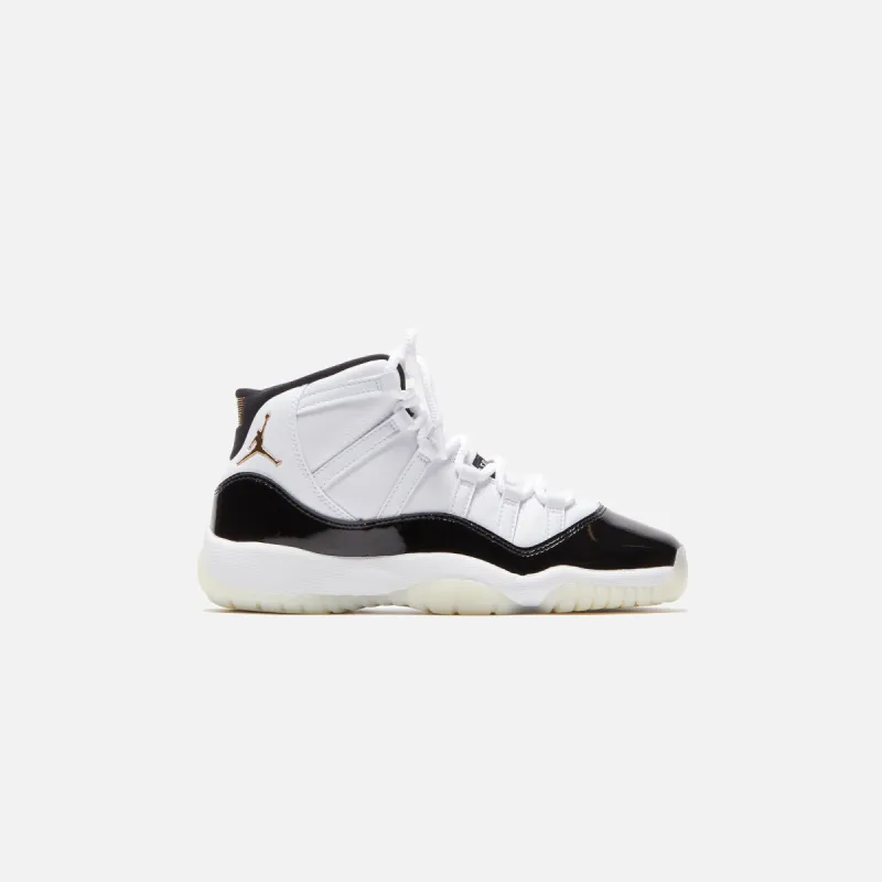 Nike GS Air Jordan 11 Retro - White / Black / Metallic Gold sold by Kith
