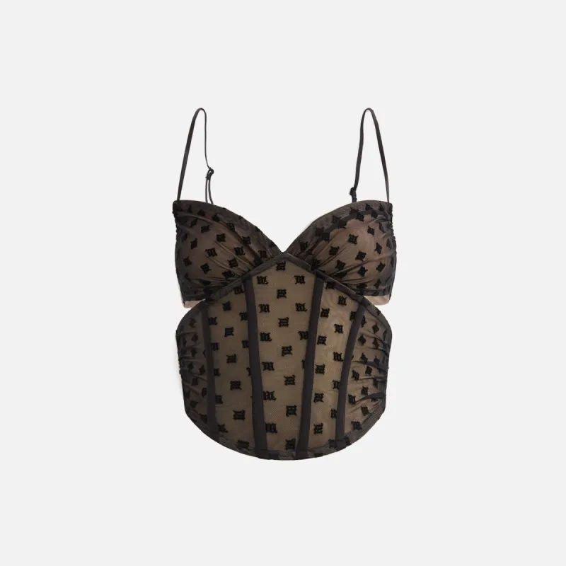 MISBHV Mesh Monogram Corset - Black made by Kith