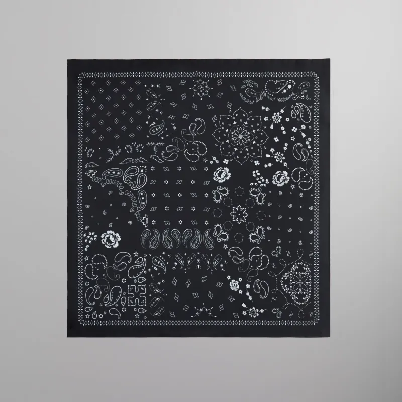 Kith Paisley Bandana - Black sold by Kith