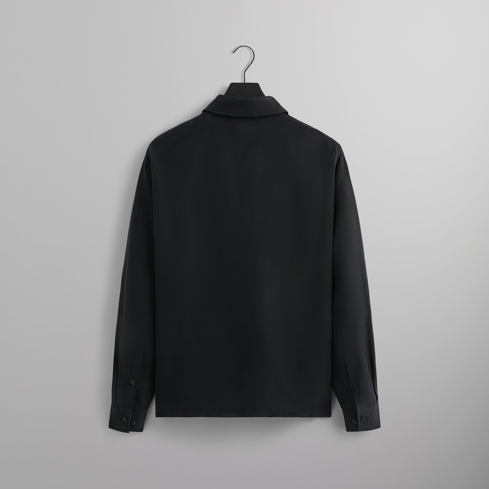 Kith Linen L/S Boxy Collared Overshirt - Black sold by Kith product image thumbnail 3