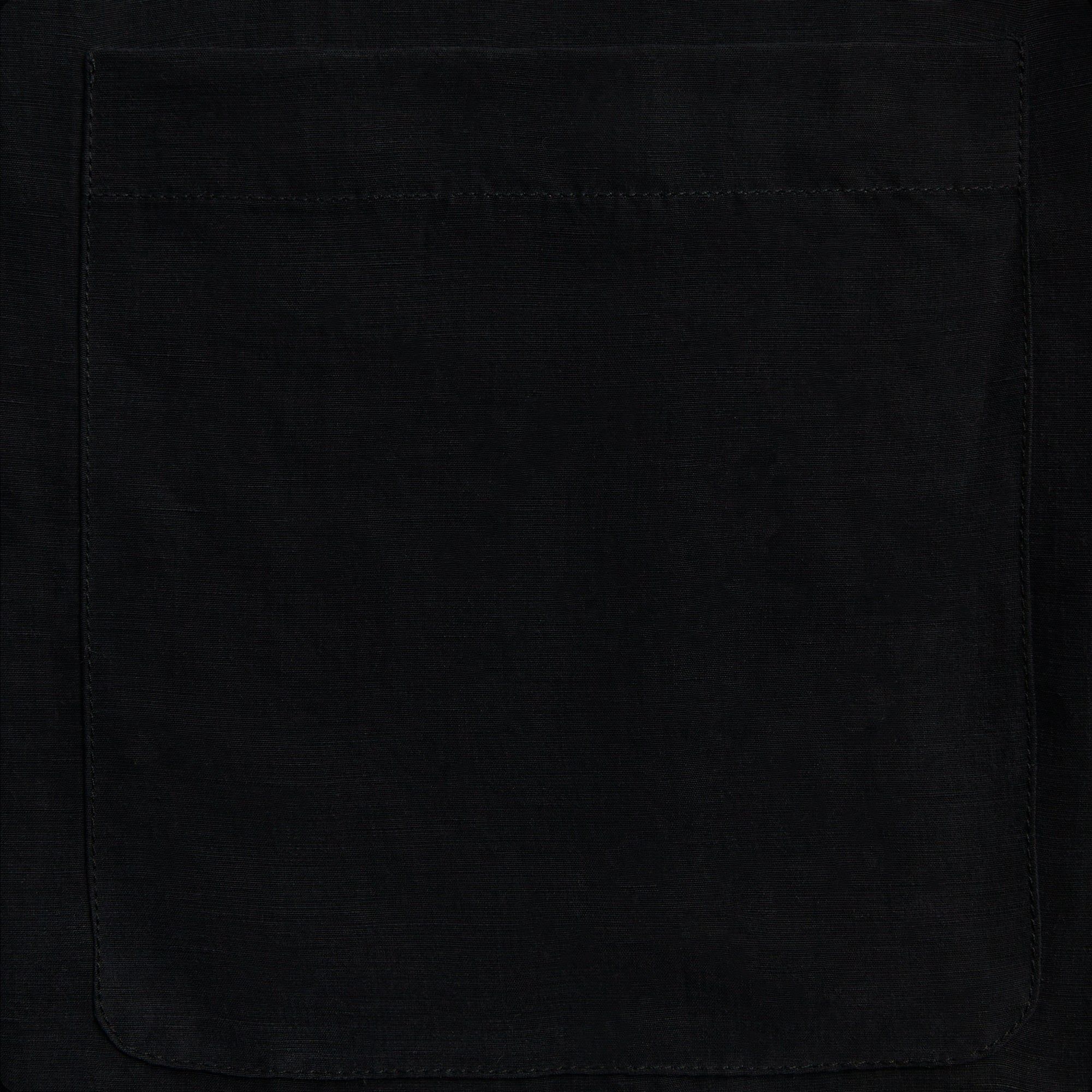 Kith Linen L/S Boxy Collared Overshirt - Black sold by Kith product image thumbnail 5