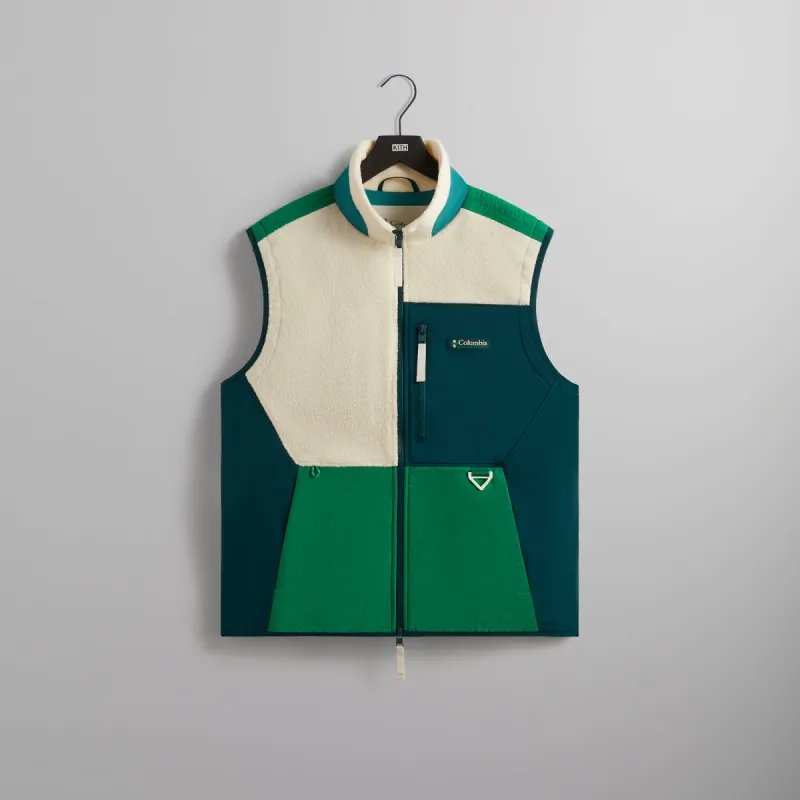 Kith for Columbia Sherpa Vest - Bamboo Forest sold by Kith