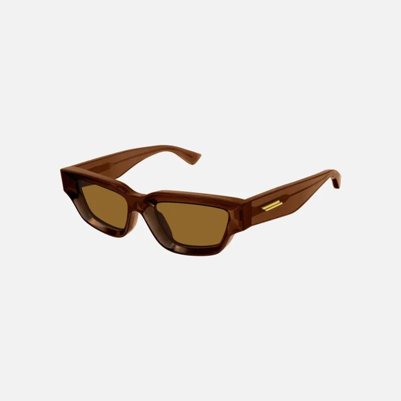 Bottega Veneta Acetate Narrow Frame - Brown sold by Kith