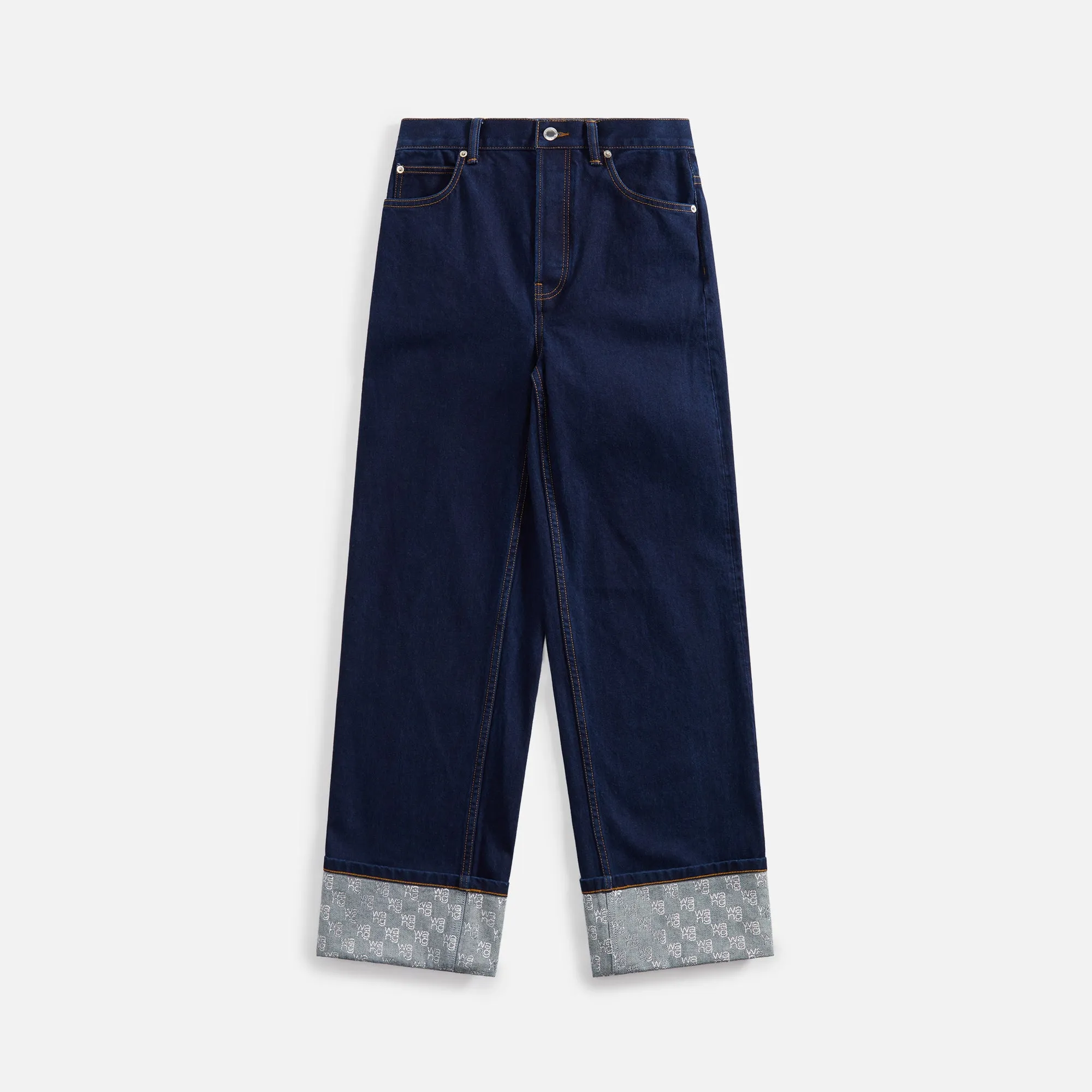 T by Alexander Wang Crystal Cuff Stacked Wang Pant - Bright Indigo sold by Kith