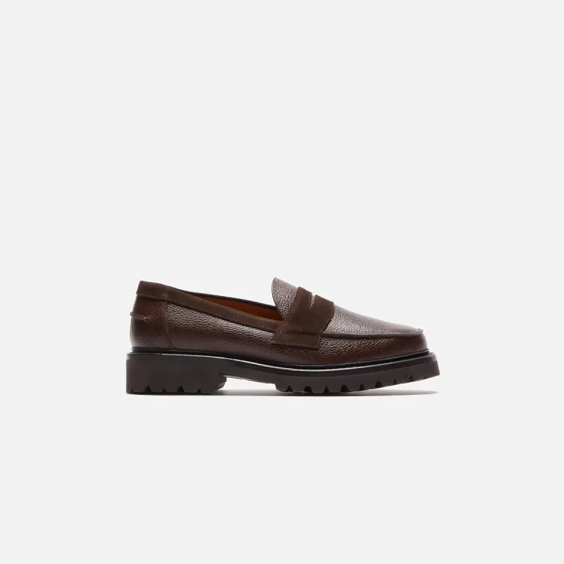 Blackstock & Weber The Ellis Penny Loafer - Chocolate Flip sold by Kith