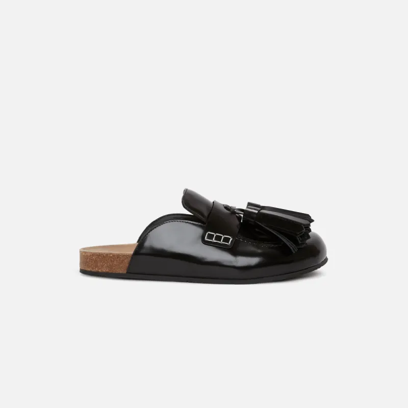 JW Anderson Tassel Loafer Mules - Black sold by Kith