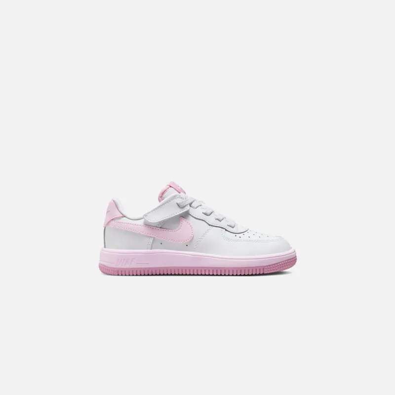 Nike PS Force 1 Low Easyon - White / Pink Foam / Elemental sold by Kith