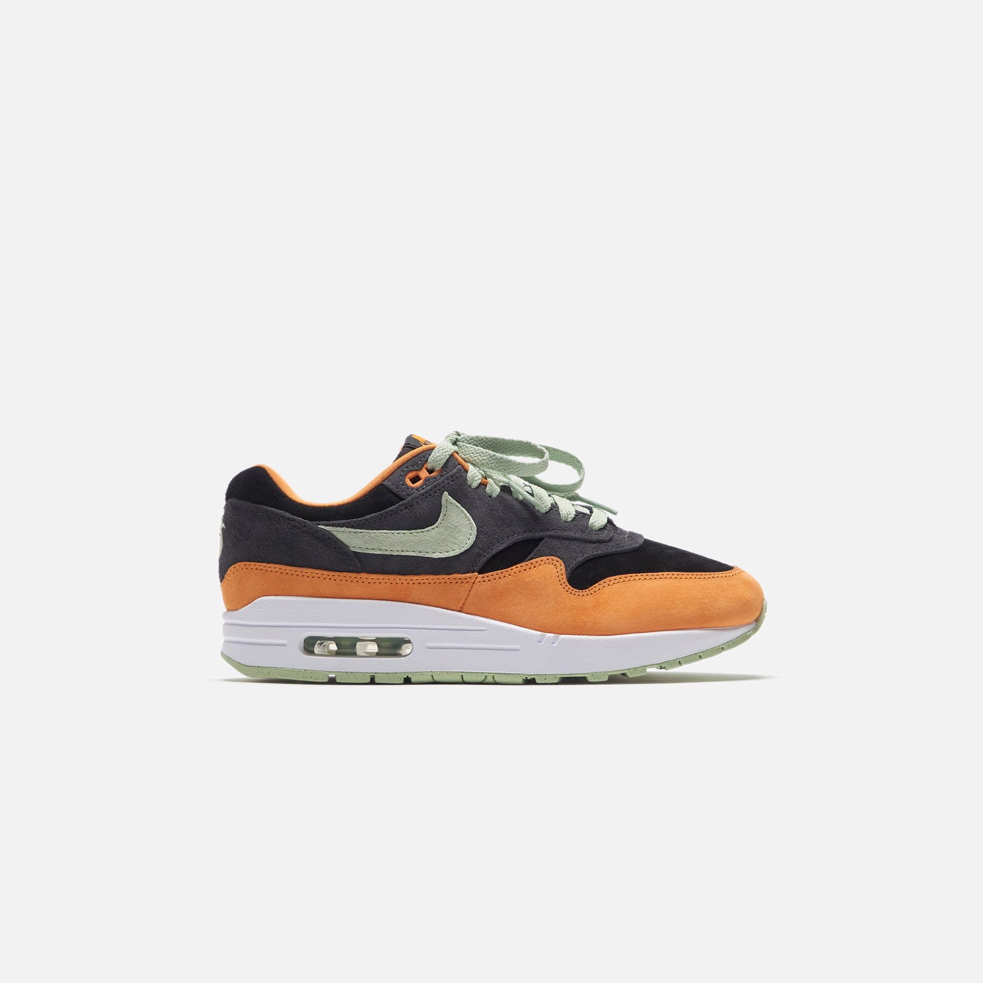 Nike Air Max 1 PRM - Anthracite / Honeydew / Black / Kumquat sold by Kith