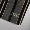 Kith Striped Flannel Boxy Collared Overshirt - Black sold by Kith