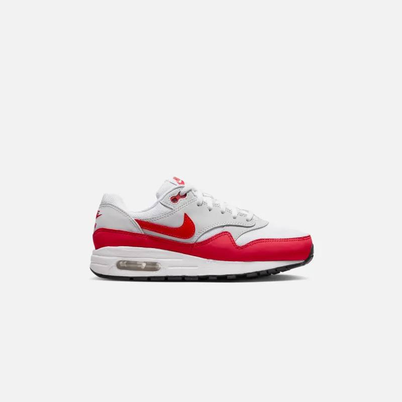 Nike GS Air Max 1 - Neutral Grey / University Red / White / Black sold by Kith