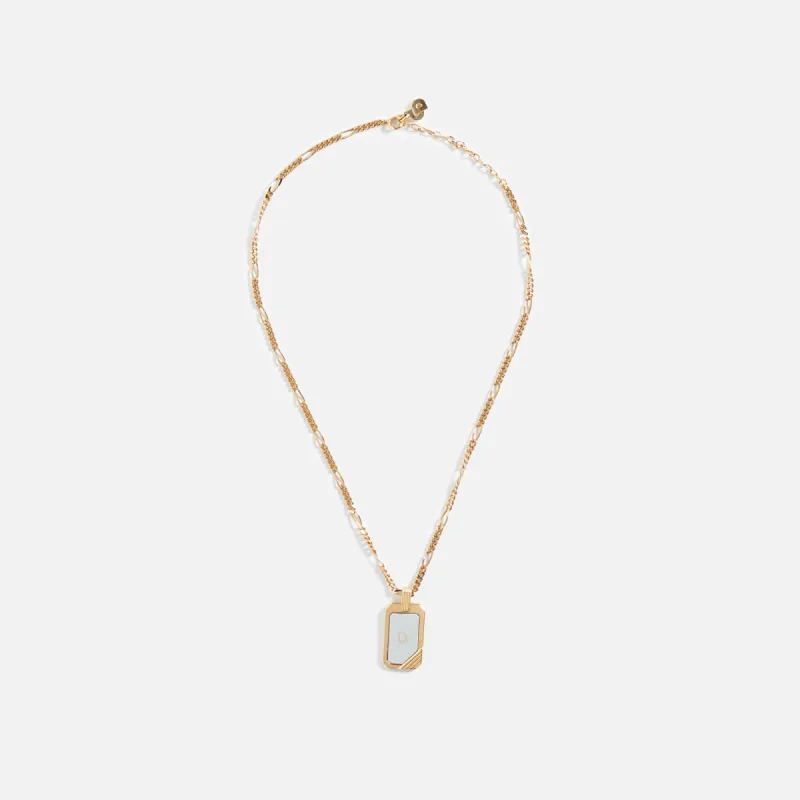 WGACA Dior Dog Tag Necklace - Gold sold by Kith