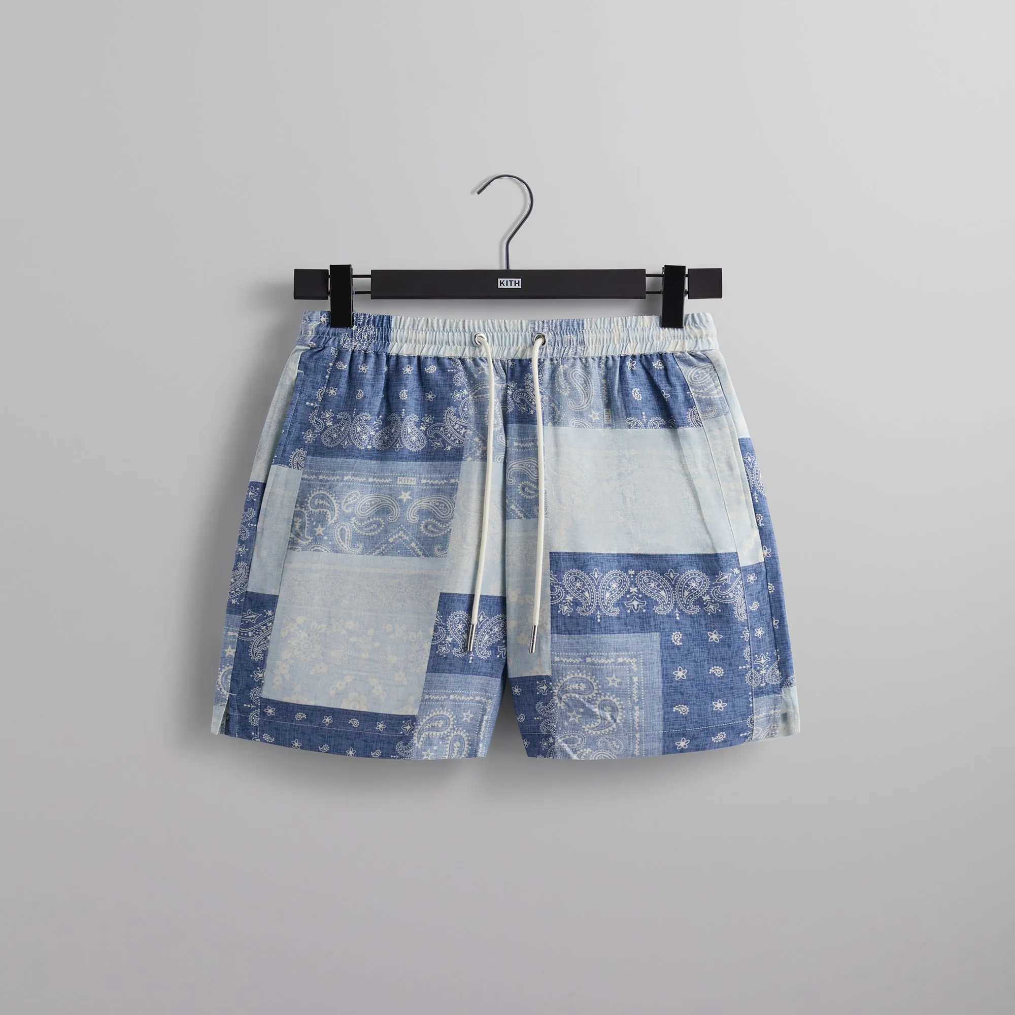 Kith Washed Paisley Active Short - Light Indigo sold by Kith