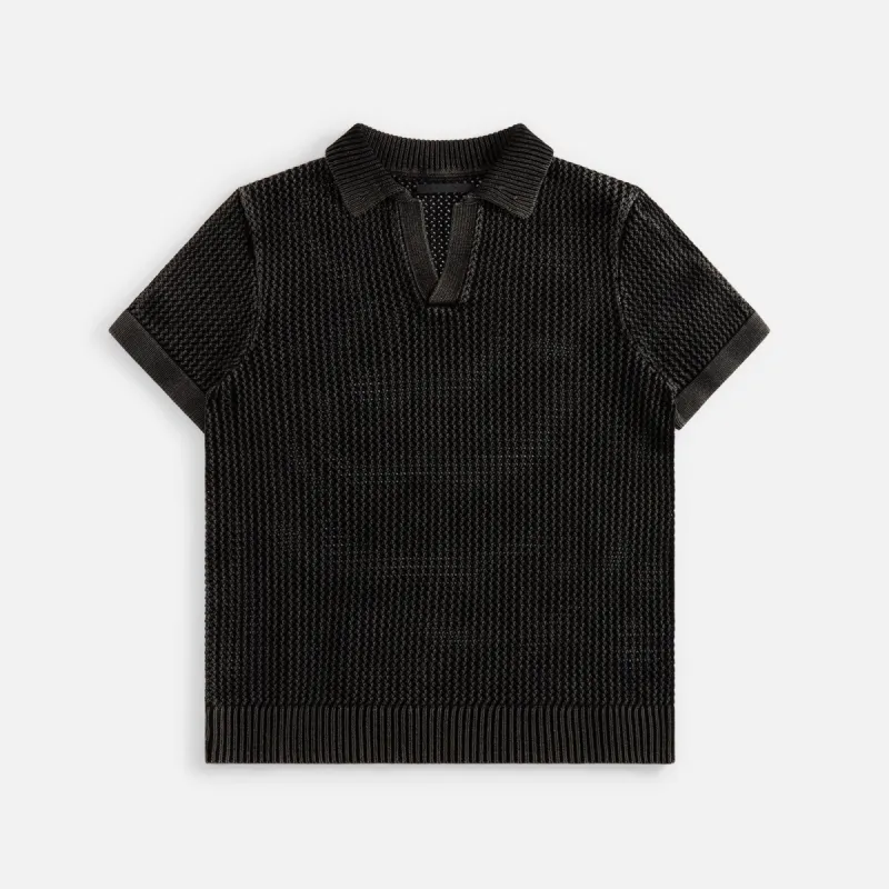 Stampd Loose Gauge Polo - Black sold by Kith