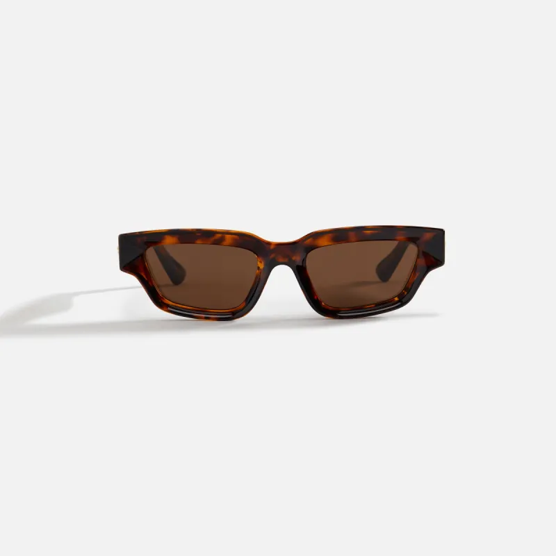Bottega Veneta Unisex 53 Sunglass Injection - Havana sold by Kith