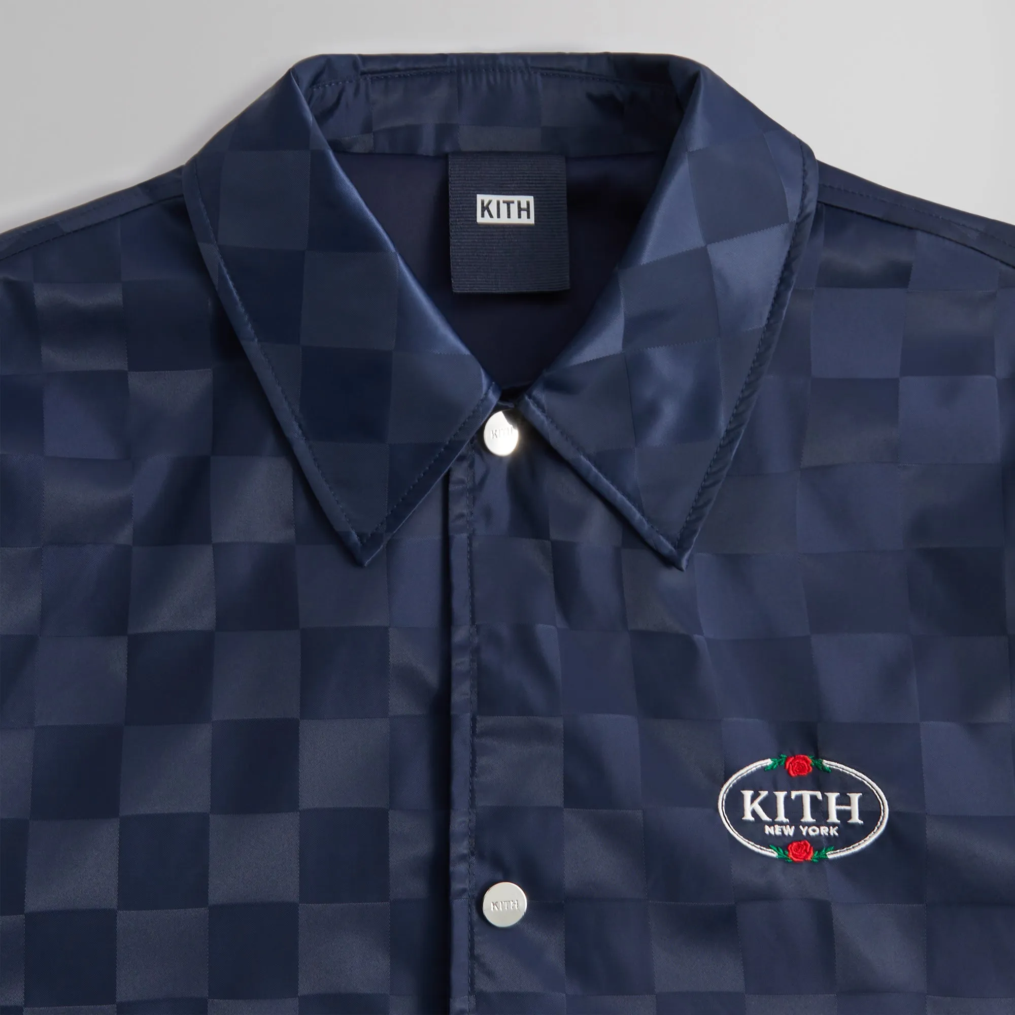 Kith Checkered Satin Coaches Jacket - Nocturnal sold by Kith product image thumbnail 5