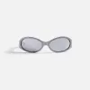 Flatlist Opel Sunglasses - Metallic Silver / Silver Reflective Lens sold by Kith