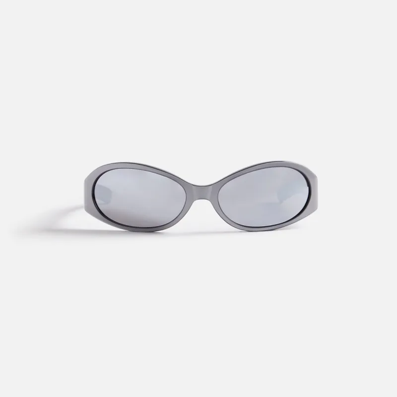 Flatlist Opel Sunglasses - Metallic Silver / Silver Reflective Lens sold by Kith