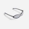 Flatlist Opel Sunglasses - Metallic Silver / Silver Reflective Lens sold by Kith