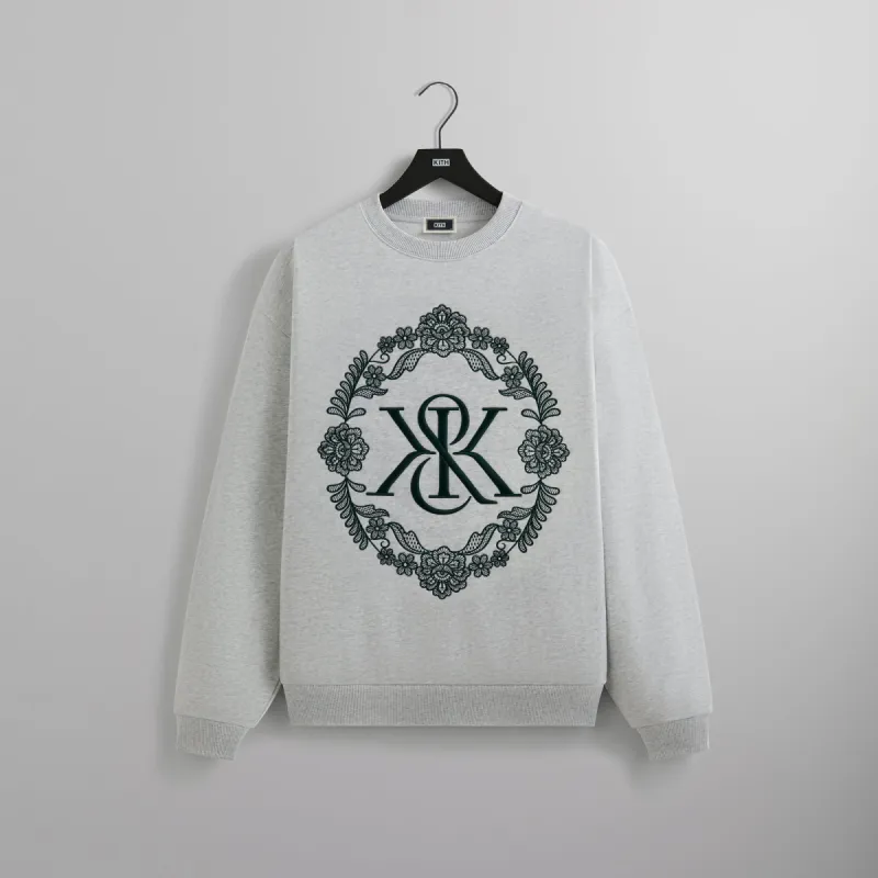 Kith Floral Lace Nelson Crewneck - Light Heather Grey sold by Kith