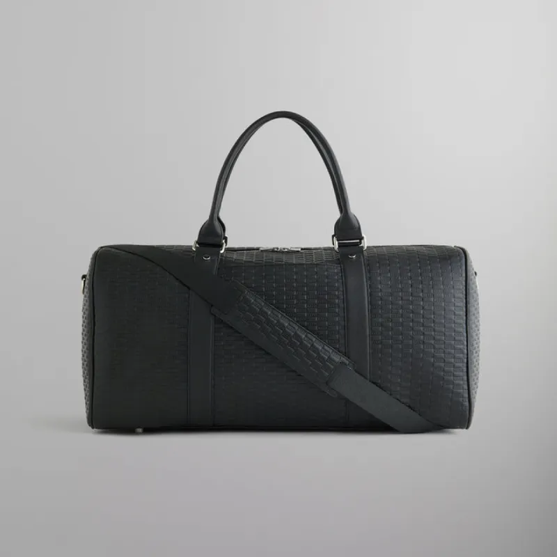 Kith Duffle Bag with Monogram Deboss in Saffiano Leather - Black sold by Kith