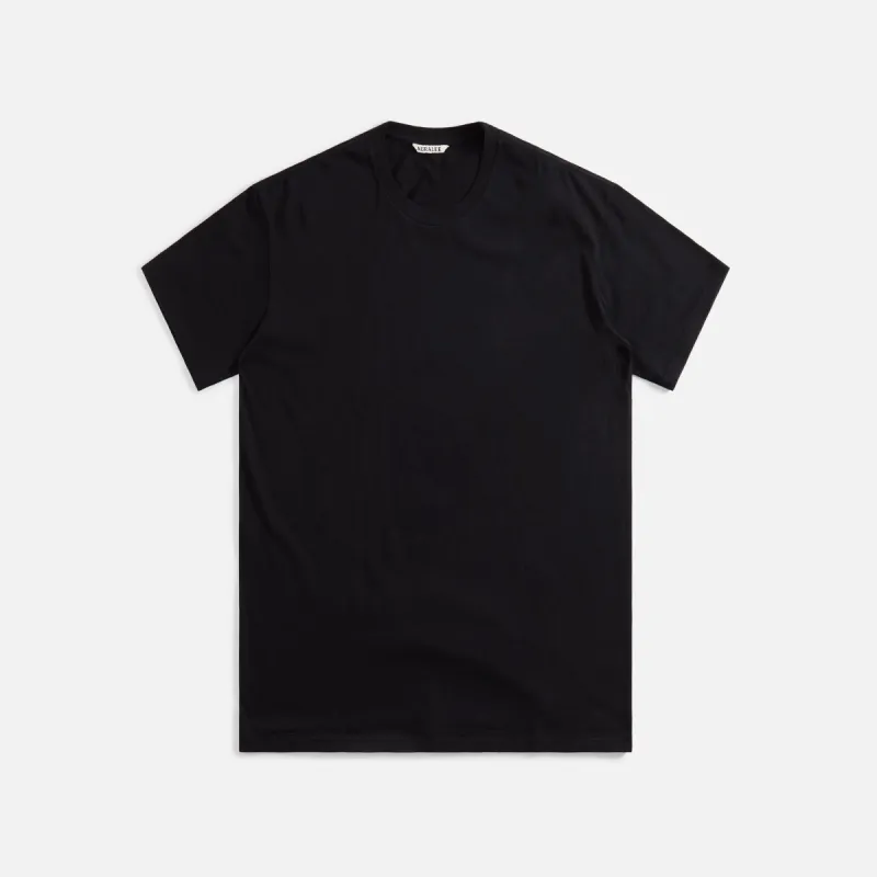 Auralee Seamless Crew Neck Tee - Black sold by Kith