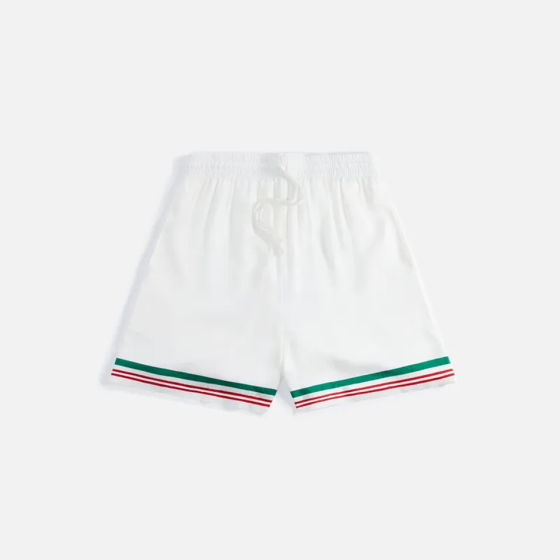 Casablanca Drawstrings Printed Casa Way Short - White/ Multi sold by Kith